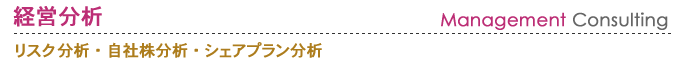 経営分析　リスク分析・自社株分析・シェアプラン分析