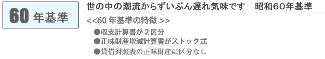 公益法人会計基準　60年基準
